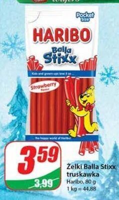 Dino Żelki truskawkowe haribo balla stixx oferta