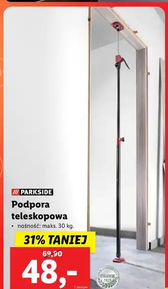 Lidl Podpora teleskopowa parkside oferta