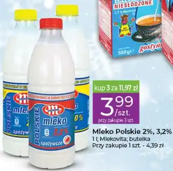 Stokrotka Mlekovita Mleko Polskie 2%, 3,2% butelka oferta