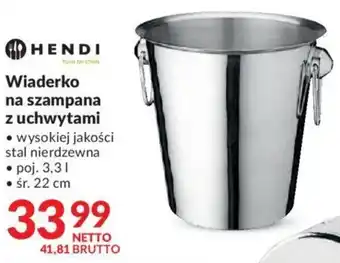 Makro Hendi Wiaderko na szampana z uchwytami poj. 3,3l śr. 22cm oferta