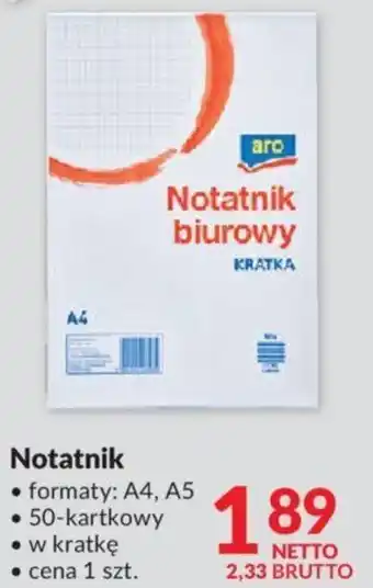 Makro Aro Notatnik formaty: A4, A5 50-kartkowy w kratkę oferta