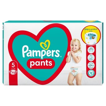 Stokrotka Pampers pants pieluchomajtki, rozmiar 5, 42 sztuk, 12kg-17kg oferta