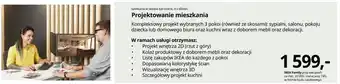 Projektowanie mieszkania projekt wnętrza 2D(rzut z góry), kolaż produktowy z doborem mebli oraz dekoracji, lista zakupów IKEA