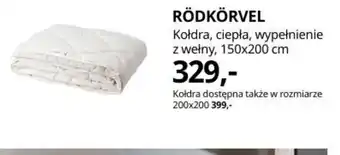 IKEA Rodkorvel Kołdra ciepła, wypełnienie z wełny, 150x200cm oferta