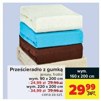 Carrefour Prześcieradło jersey z gumką rozm 90 x 200 1 SZT oferta