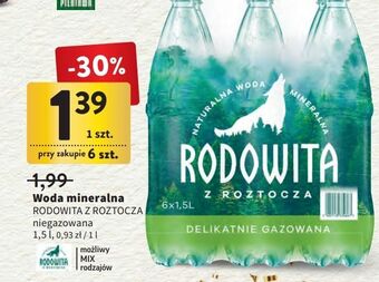 Intermarche Woda delikatnie gazowana rodowita z roztocza oferta