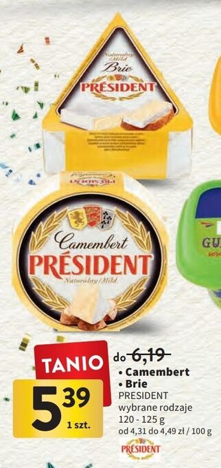 Intermarche Ser brie naturalny president oferta