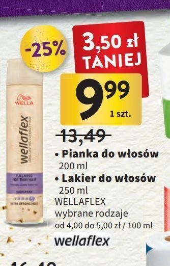 Intermarche Lakier do włosów fullness for thin hair wellaflex oferta