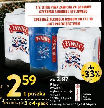 Intermarche Piwo żywiec jasne pełne oferta