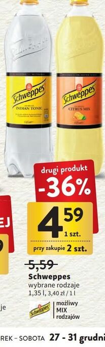 Intermarche Napój indian tonic schweppes oferta