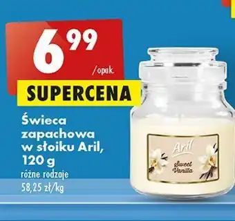 Biedronka Świeca zapachowa waniliowa aril oferta