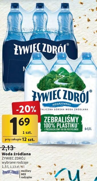 Intermarche Woda niegazowana żywiec zdrój oferta