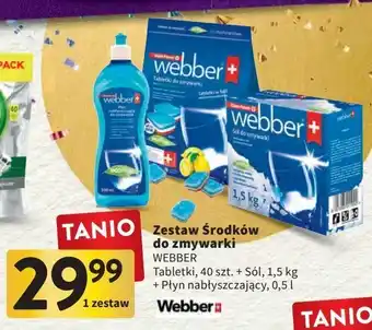 Intermarche Zestaw do zmywarki : tabletki + płyn nabłyszczający sól webber oferta