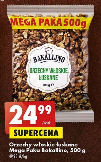 Biedronka Orzechy włoskie łuskane bakallino oferta