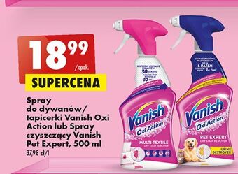 Biedronka Spray do dywanów i tapicerki vanish oxi action oferta