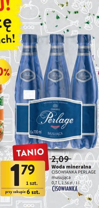 Intermarche Woda musująca cisowianka perlage oferta
