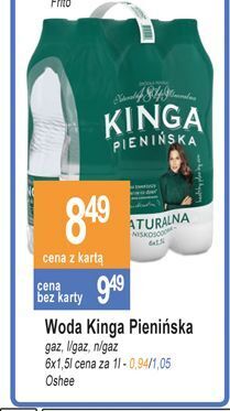 E.Leclerc Woda gazowana kinga pienińska oferta
