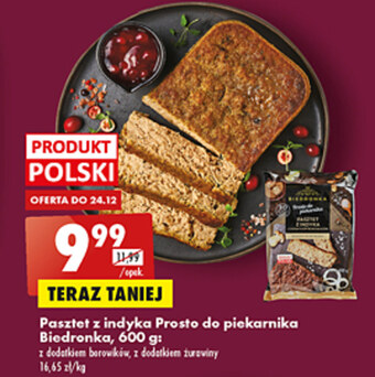 Biedronka Pasztet prosto do piekarnika oferta