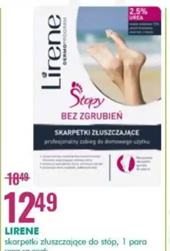 SuperPharm Lirene skarpetki złuszczające do stóp, 1 para oferta