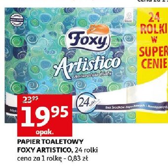 Auchan Papier toaletowy biały foxy artistico oferta