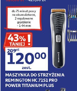 Auchan Maszynka do włosów hc7151 remington oferta