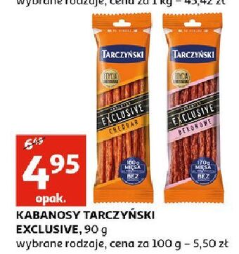 Auchan Kabanosy cheddar tarczyński exclusive oferta