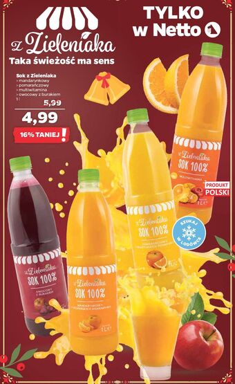 Netto Sok pomarańczowy z zieleniaka netto oferta