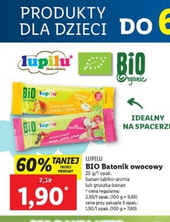 Lidl Baton gruszka i banan lupilu oferta