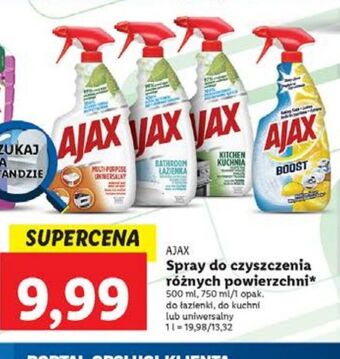 Lidl Spray soda oczyszczona & cytryna ajax boost oferta