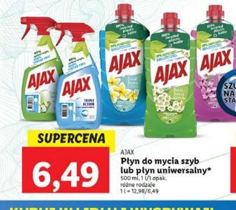 Lidl Płyn do mycia szyb ajax triple action oferta