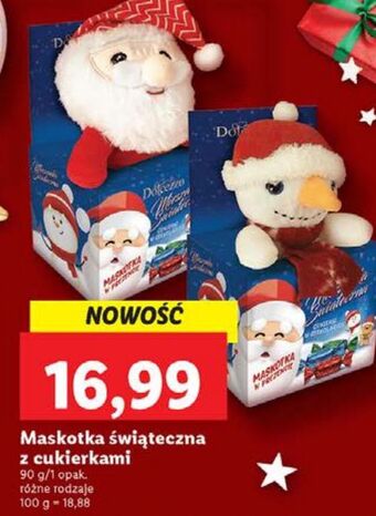 Lidl Maskotka świąteczna z cukierkami oferta