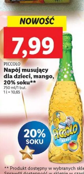 Lidl Napój mango piccolo oferta