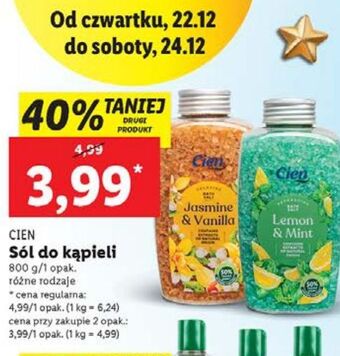 Lidl Sól do kąpieli jasmine & vanilla cien oferta