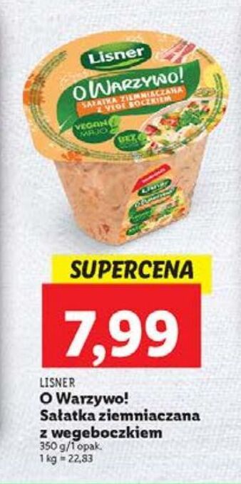 Lidl Sałatka ziemniaczana z vege boczkiem lisner o warzywo! oferta
