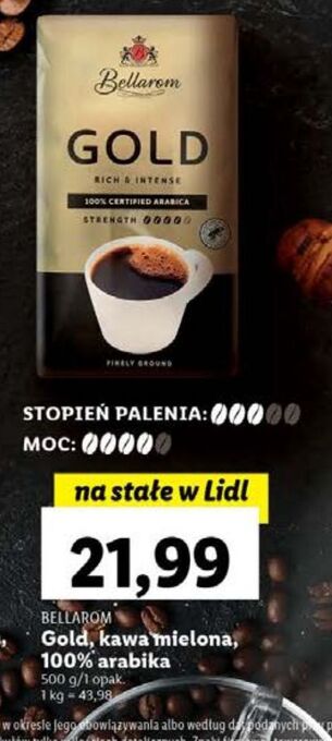 Lidl Kawa bellarom gold 100% arabica oferta