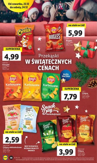 Lidl Chipsy wielozbożowe fromage snack day oferta