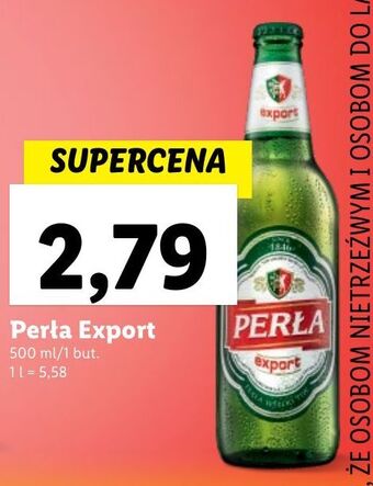 Lidl Piwo perła export oferta