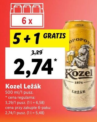 Lidl Piwo kozel lezak oferta