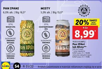 Lidl Piwo trzech kumpli pan ipani oferta
