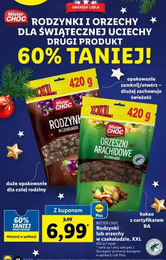 Lidl Orzeszki arachidowe w czekoladzie mister choc oferta