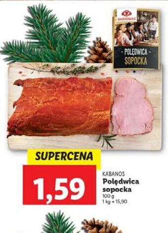 Lidl Polędwica sopocka kabanos oferta