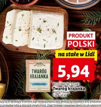 Lidl Twaróg półtłusty krajanka regionalne szlaki oferta