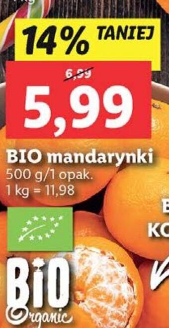 Lidl Mandarynki bio bio organic oferta