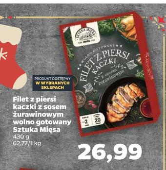 Netto Filet z piersi kaczki z sosem żurawinowym wolno gotowany sztuka mięsa oferta
