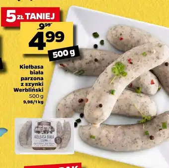 Netto Kiełbasa biała parzona z szynki Werbliński 500g oferta