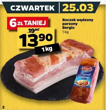 Netto Boczek wędzony parzony Bergio 1kg oferta