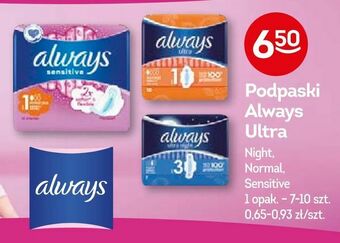 Żabka Podpaski Always Ultra oferta