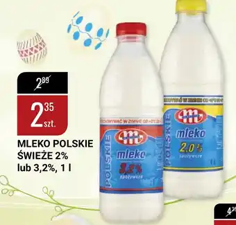bi1 Mleko polskie świeże 2% lub 3,2% 1l oferta