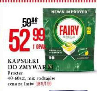 E.Leclerc Tabletki do zmywarek lemon fairy all in 1 oferta