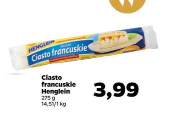 Netto Ciasto francuskie henglein oferta